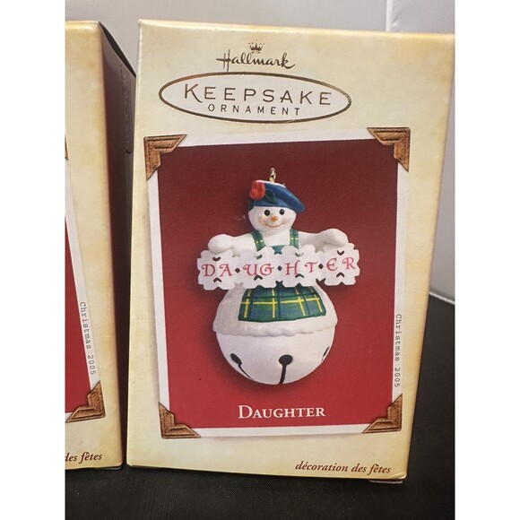 Hallmark Keepsake Ornament 2005 Mom & Daughter Snowman Bell Lot of 2-NIB - Picture 3 of 4